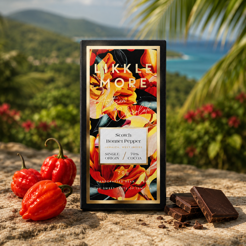 70% Dark Chocolate with Scotch Bonnet Pepper | Single-Origin Jamaican Vegan Chocolate | Award-Winning
