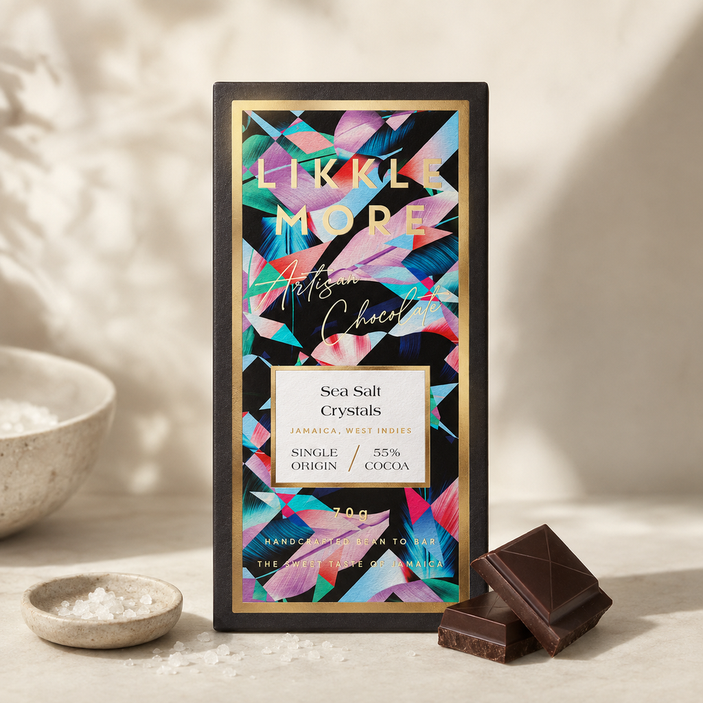 55% Dark Milk Chocolate Sea Salt Crystals | Single-Origin Jamaican Chocolate