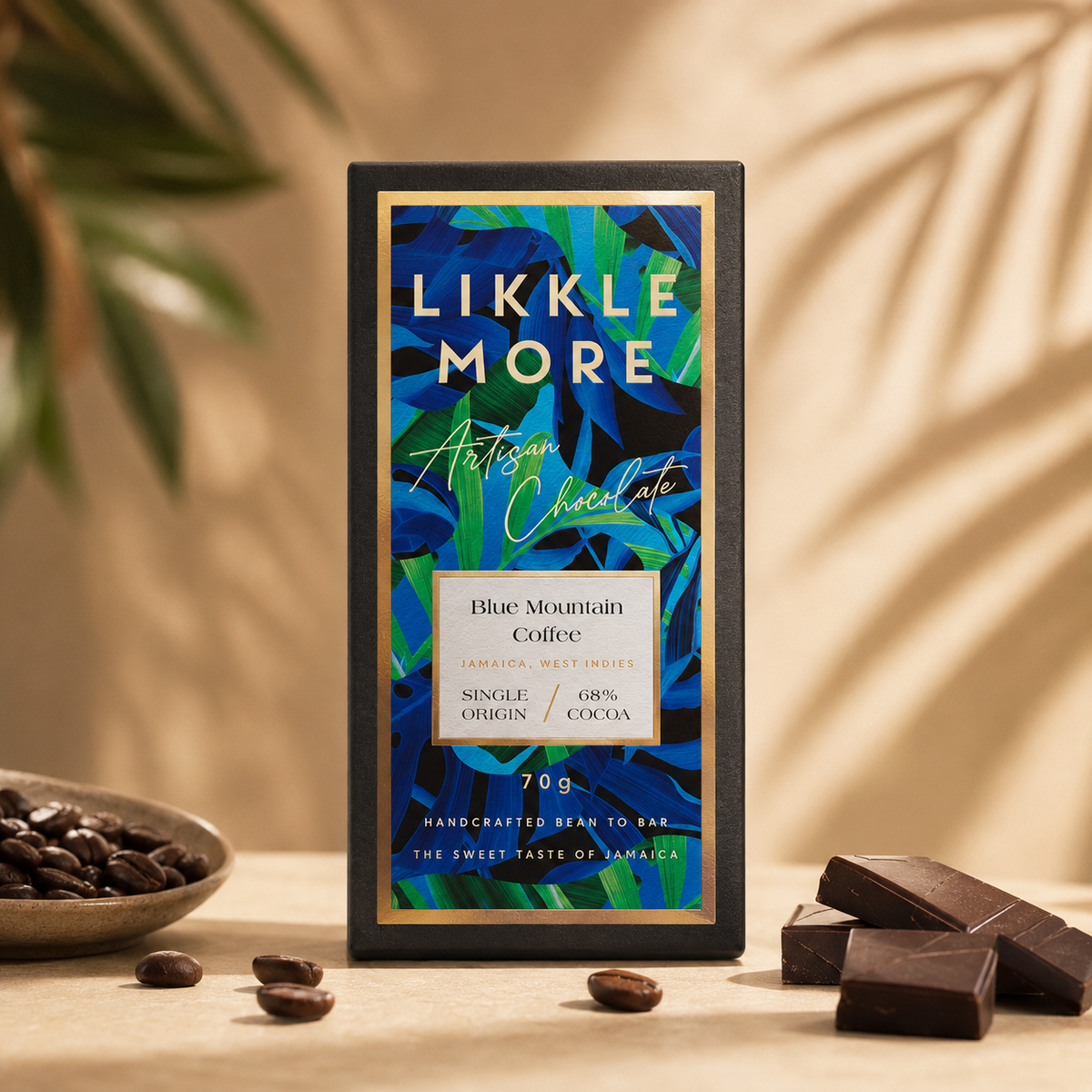 68% Dark Chocolate with Jamaica Blue Mountain Coffee | Single-Origin Jamaican Vegan Chocolate