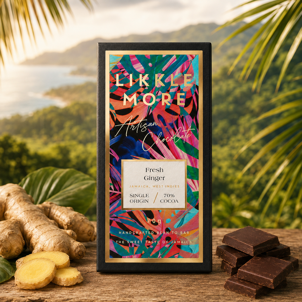 70% Dark Chocolate with Fresh Ginger | Single-Origin Jamaican Vegan Chocolate | Award-Winning