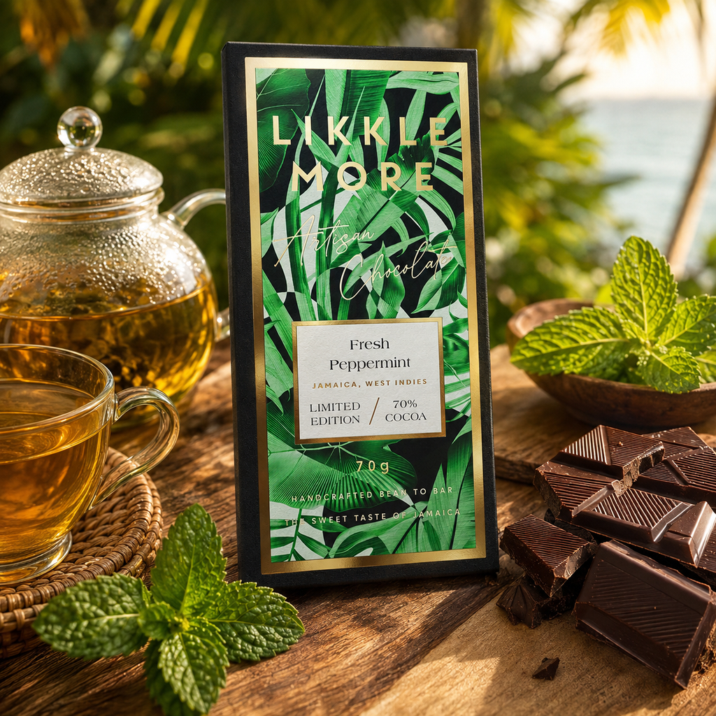 70% Dark Chocolate with Fresh Peppermint | Single-Origin Jamaican Vegan Chocolate