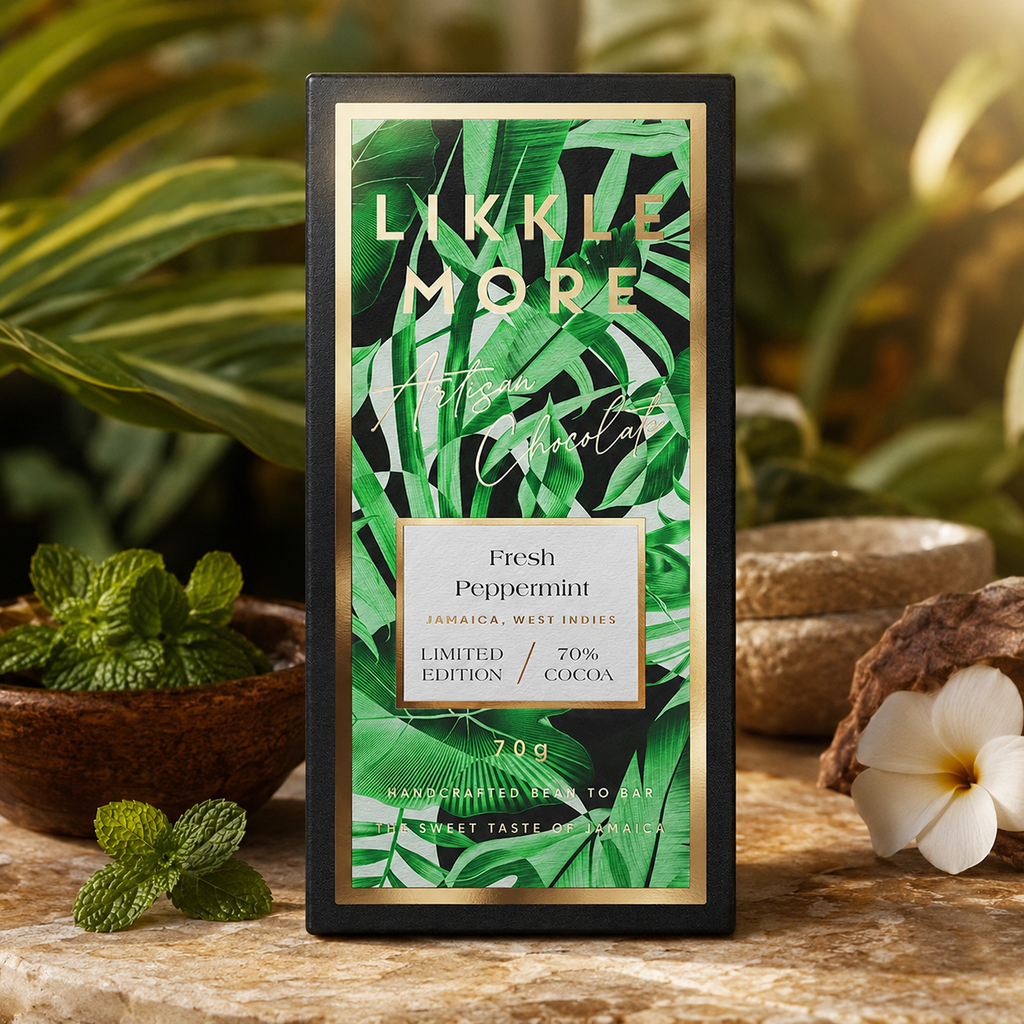 70% Dark Chocolate with Fresh Peppermint | Single-Origin Jamaican Vegan Chocolate