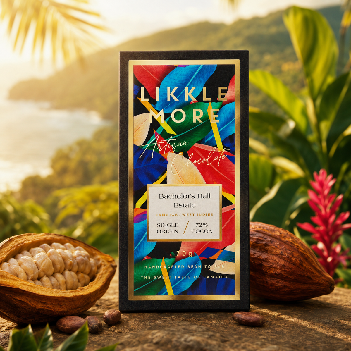 72% Bachelor's Hall Estate Dark Chocolate | Single-Origin Jamaican Vegan Chocolate | Award-Winning