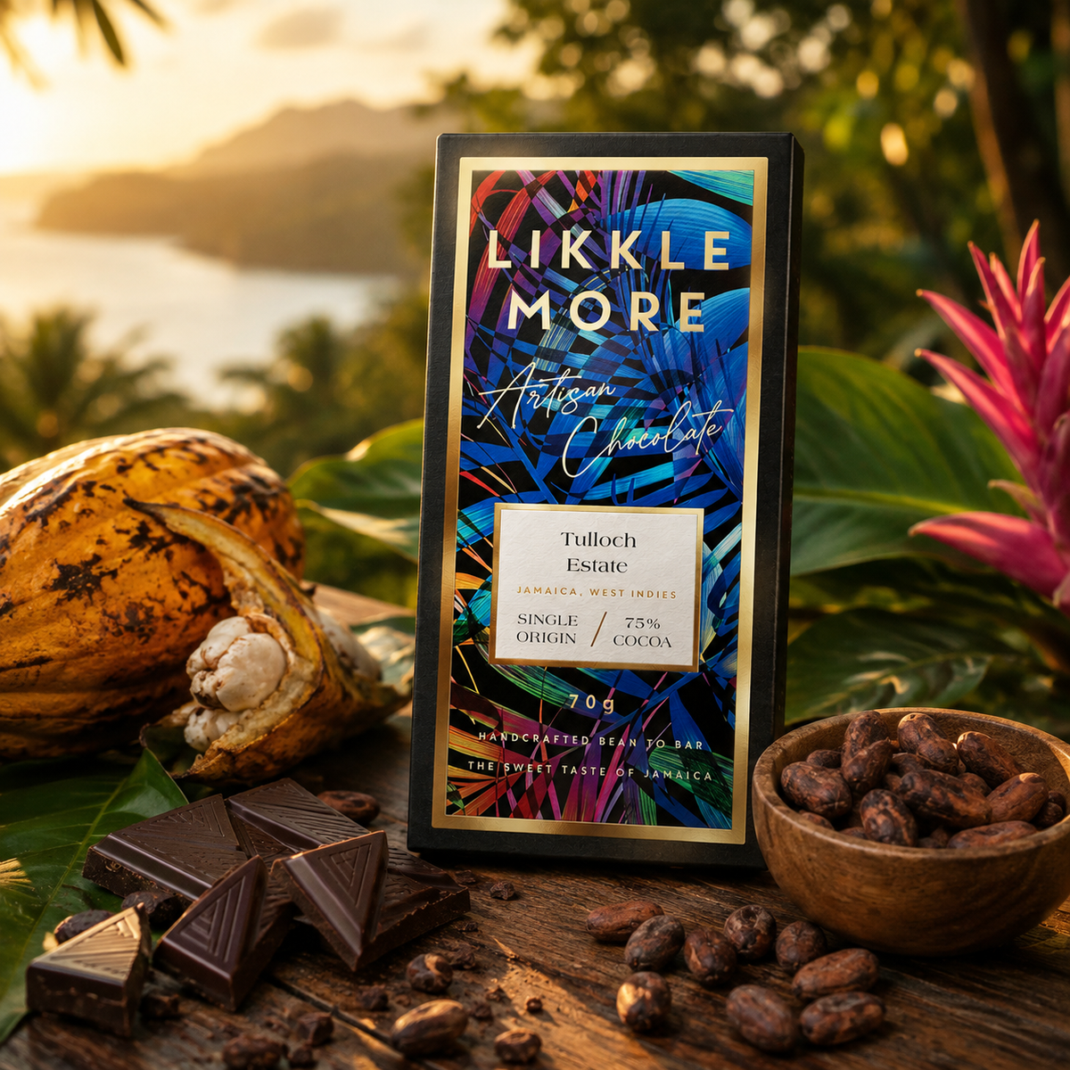 75% Tulloch Estate Dark Chocolate | Single-Origin Jamaican Vegan Chocolate | Award-Winning