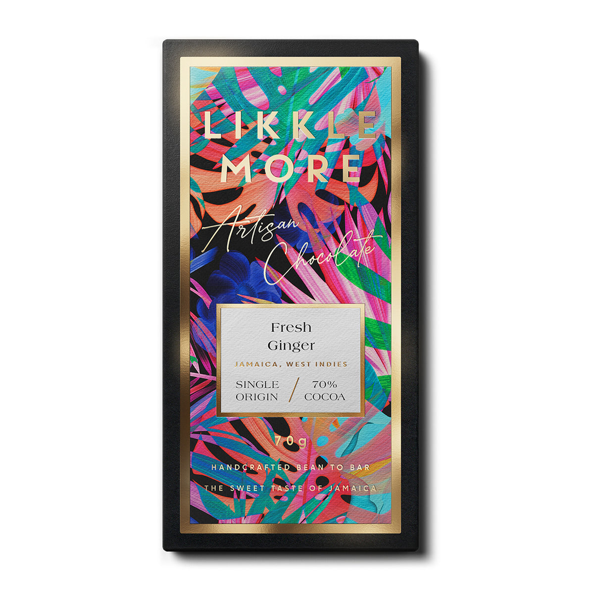 70% Dark Chocolate with Fresh Ginger | Single-Origin Jamaican Vegan Chocolate | Award-Winning