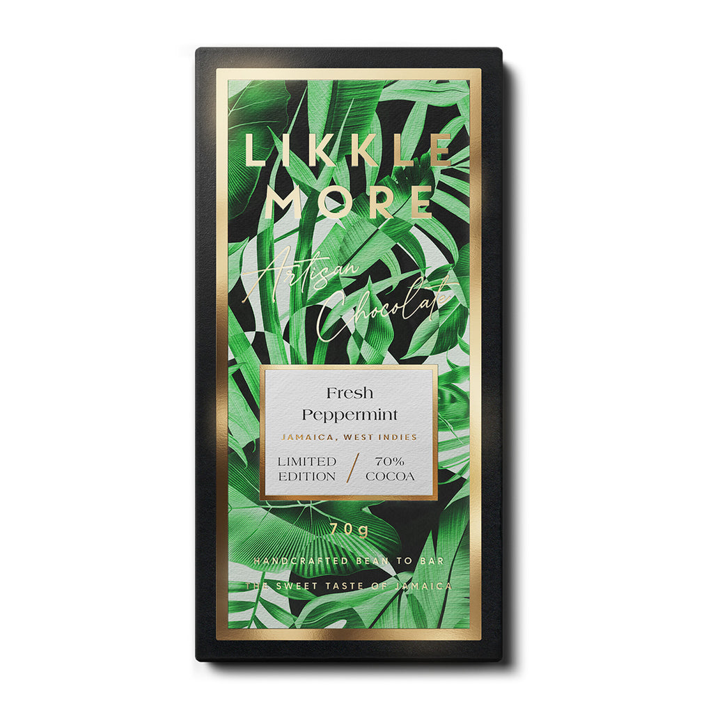 70% Dark Chocolate with Fresh Peppermint | Single-Origin Jamaican Vegan Chocolate