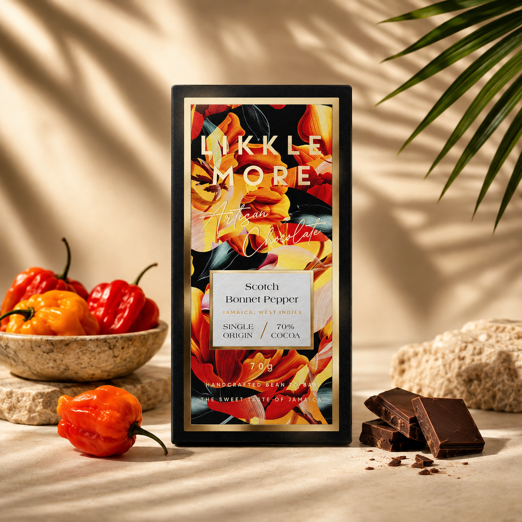 70% Dark Chocolate with Scotch Bonnet Pepper | Single-Origin Jamaican Vegan Chocolate | Award-Winning