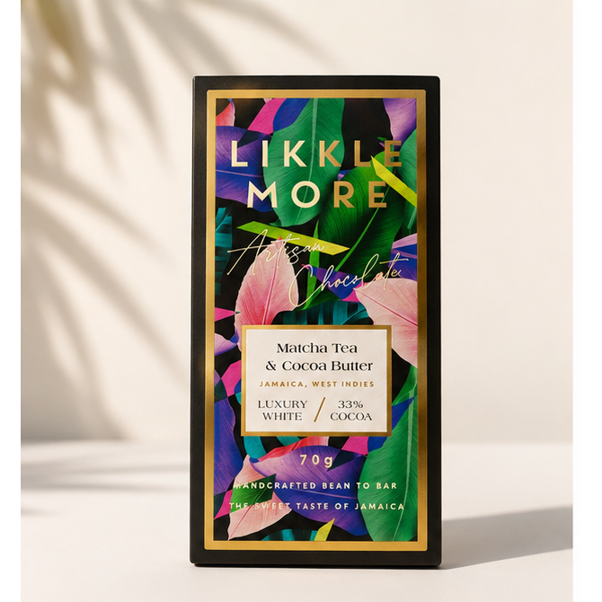 33% White Chocolate with Matcha Tea | Single-Origin Jamaican White Chocolate